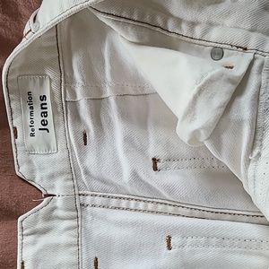 Reformation jeans ivory 26